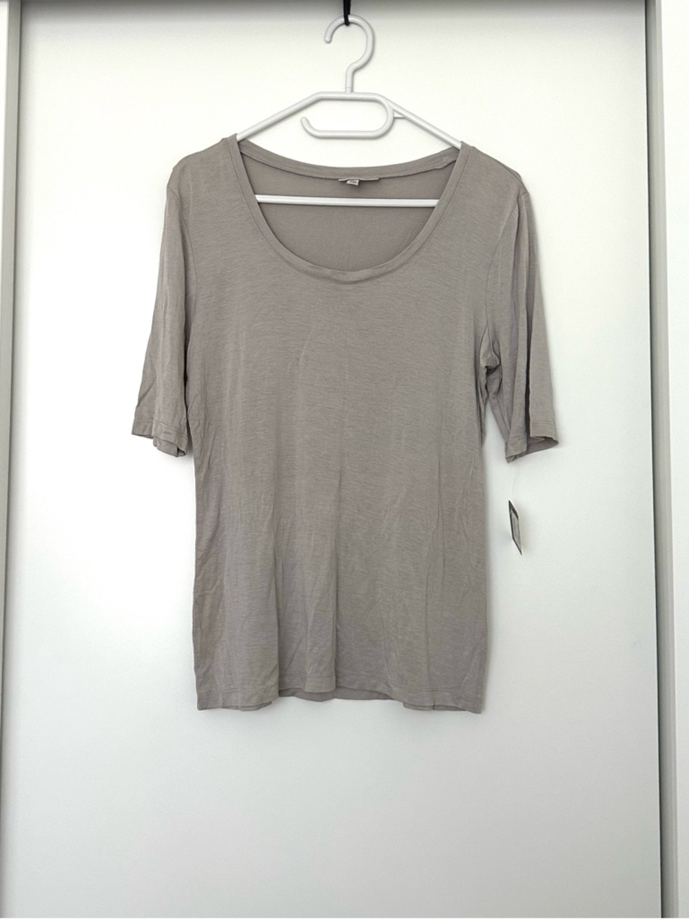 Nordstrom Scoop Neck Short Sleeve Top in Taupe
